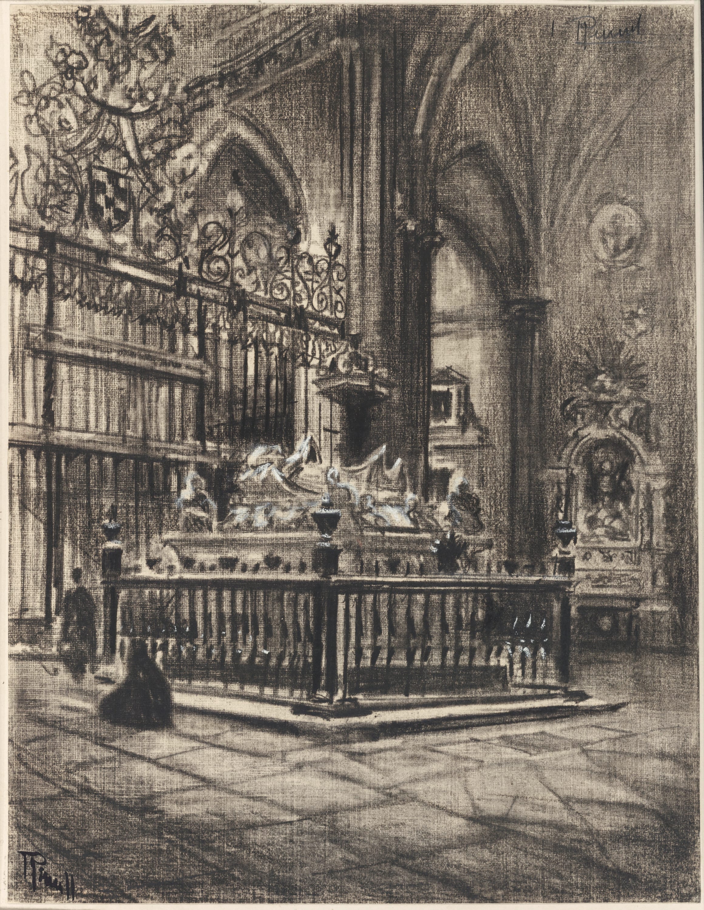 Alcalá, "The Gorgeous Sarcophagus" of Ximenez, from Castilian Days by Joseph Pennell, 1903 — fine art print