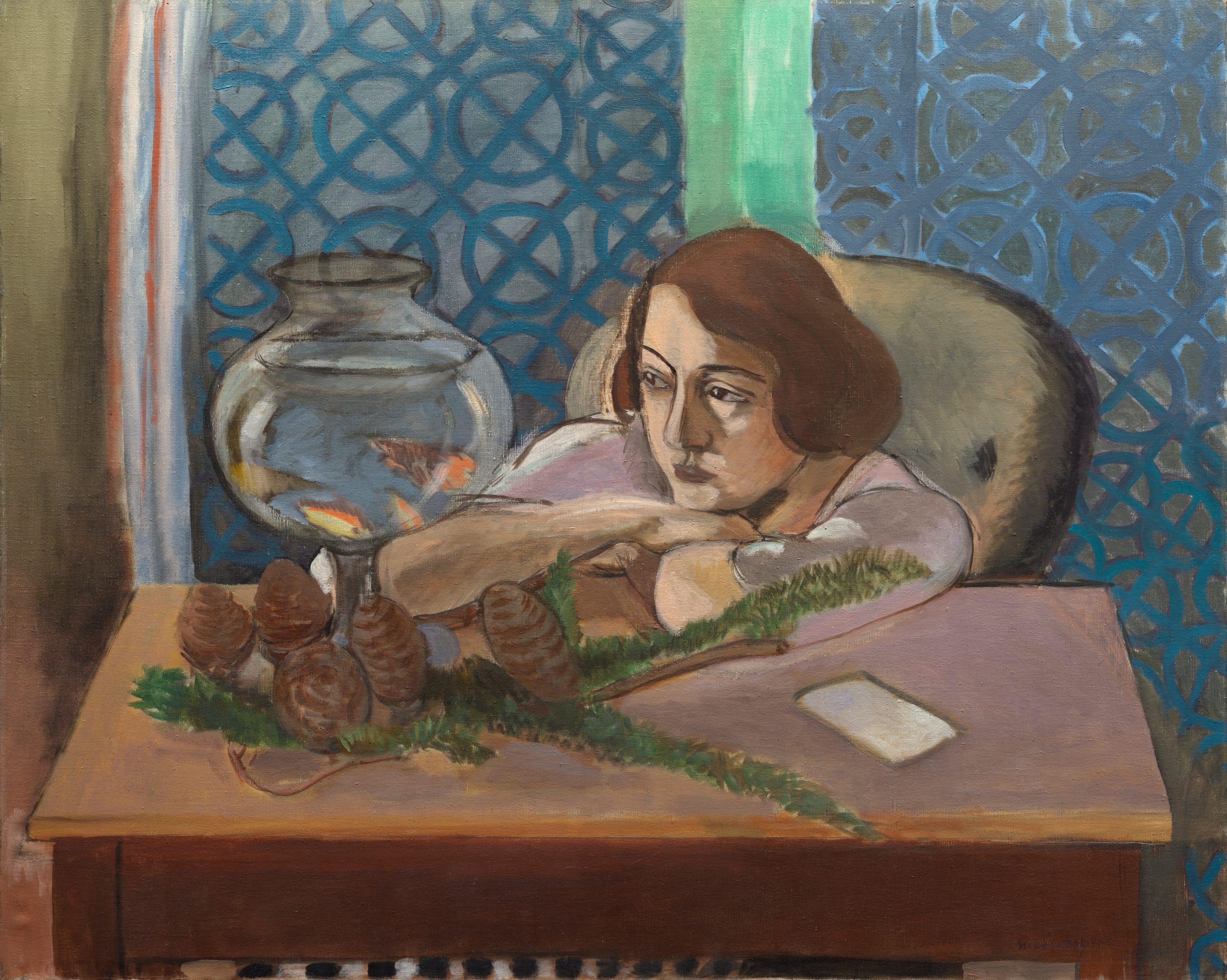 Woman before an Aquarium by Henri Matisse, 1921–23 — fine art print