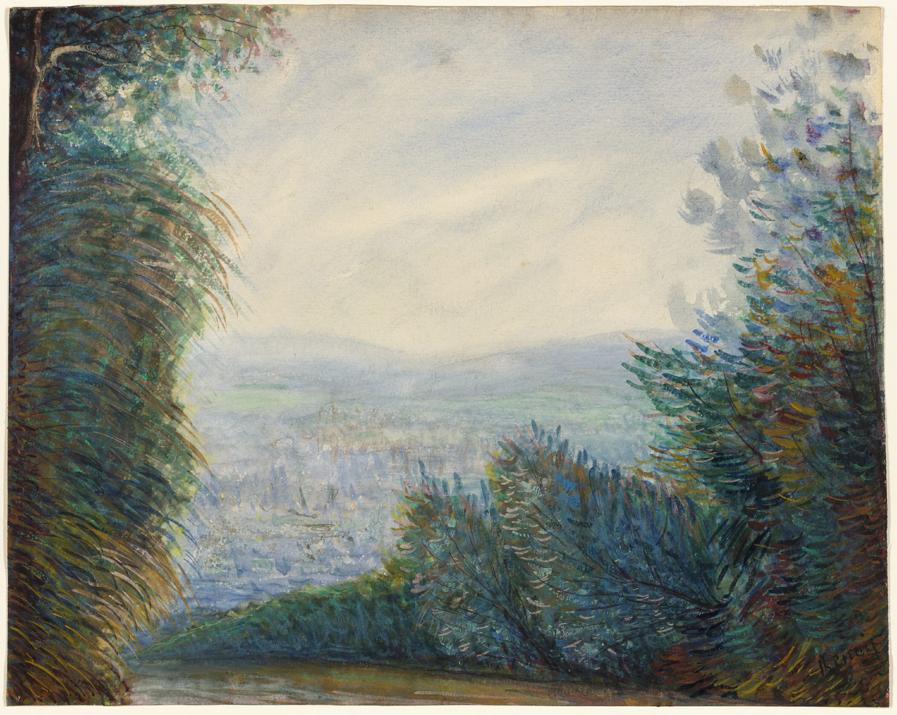 The Auvers Valley on the Oise River by Pierre-Auguste Renoir, after 1884 — fine art print
