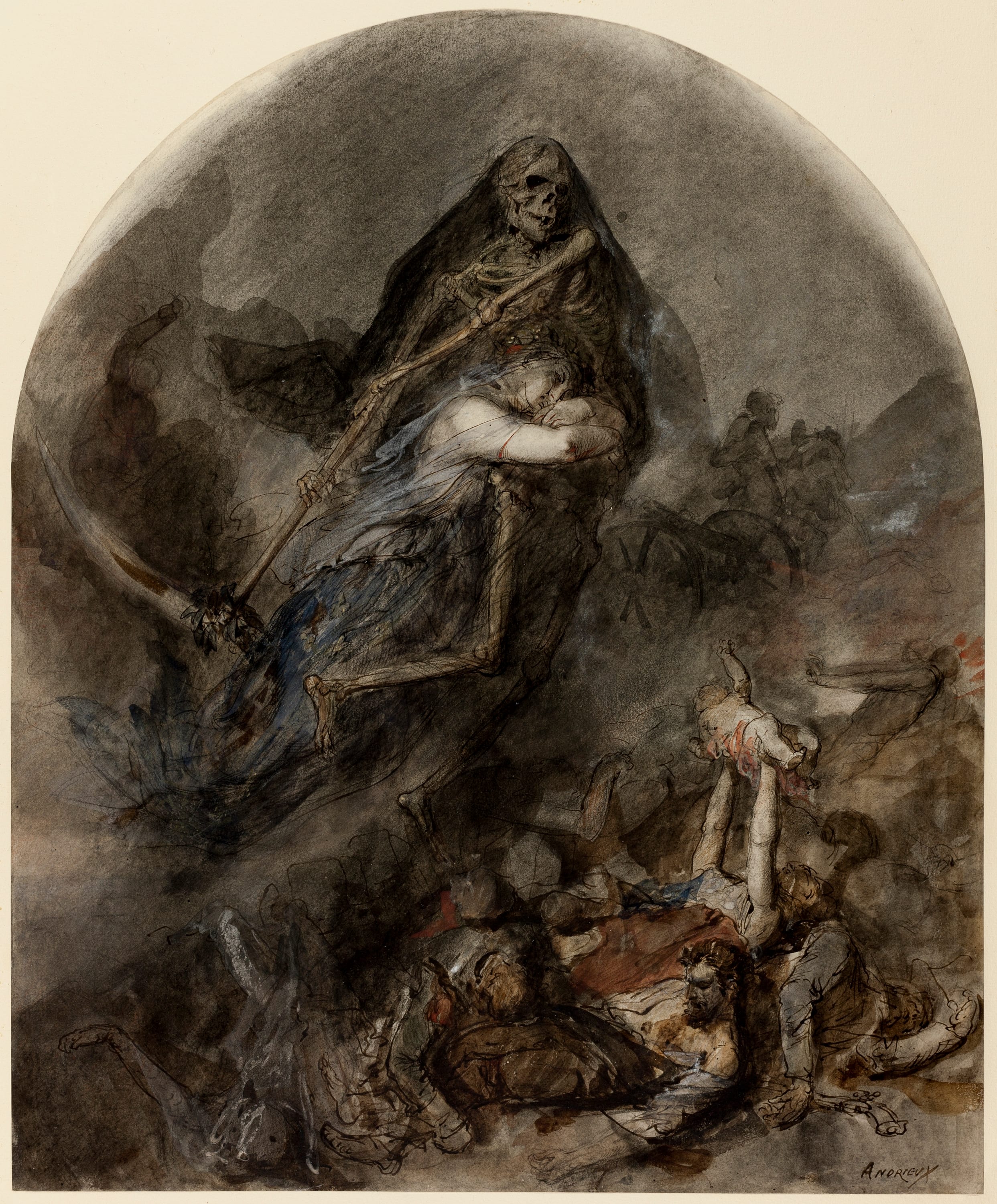 Allegory of Death by Clement Auguste Andrieux, c. 1860 — fine art print