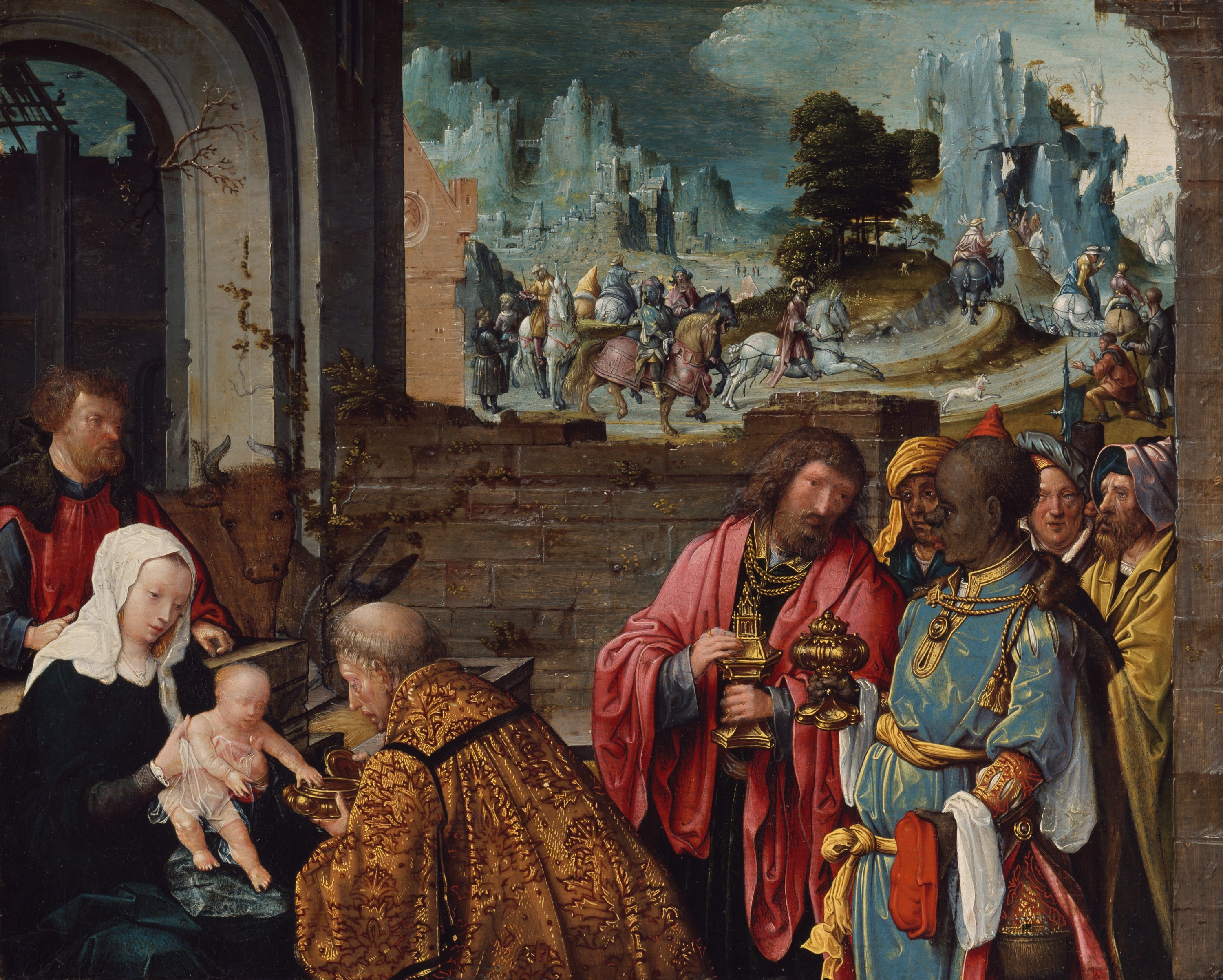 The Adoration of the Magi by Workshop of Cornelis Engebrechtsz., 1515-25 — fine art print