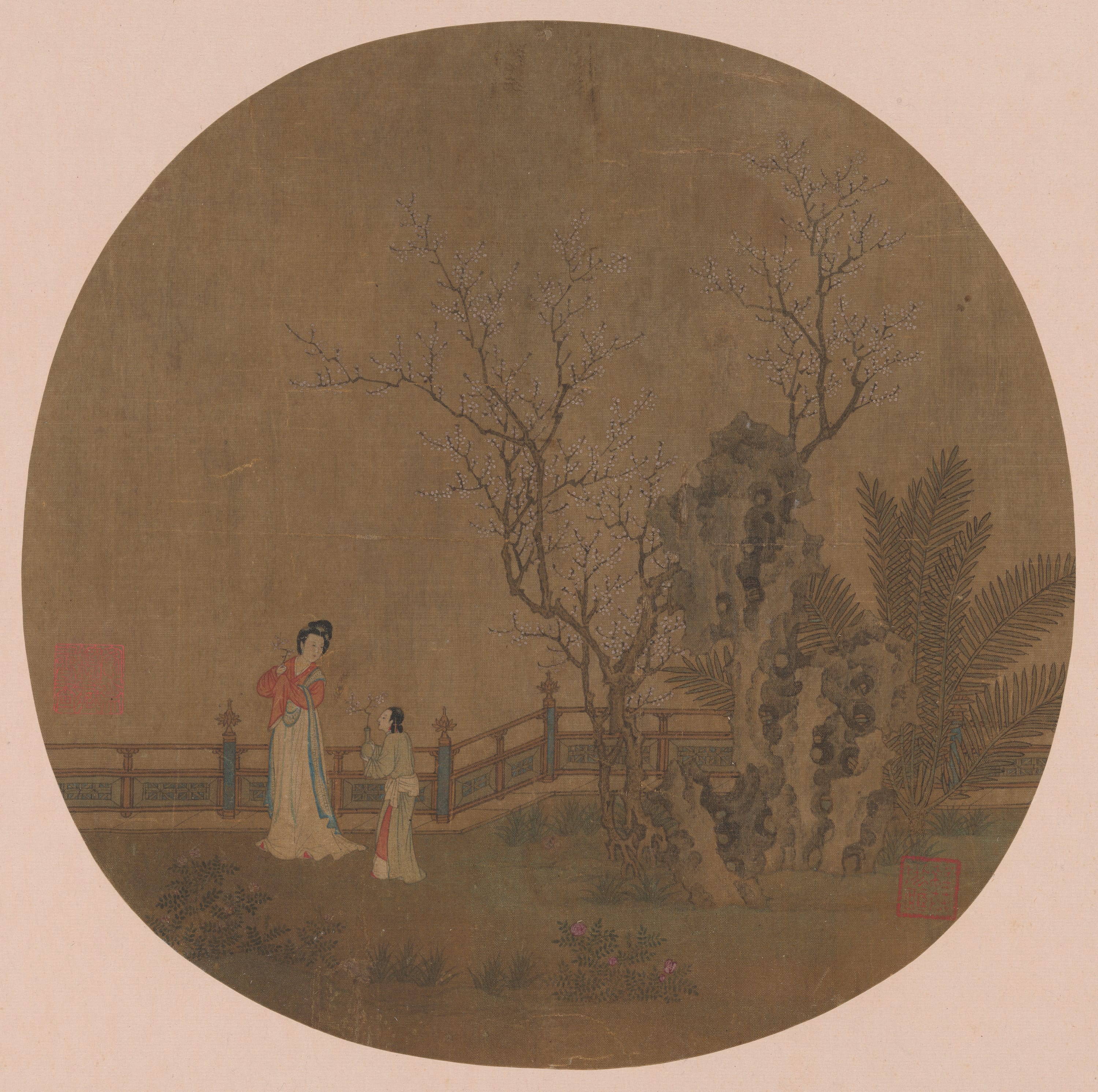 Woman with Female Servant in a Palace Garden by Artist unknown
Chinese, Yuan or early Ming dynasty, late 14th/15th century — fine art print