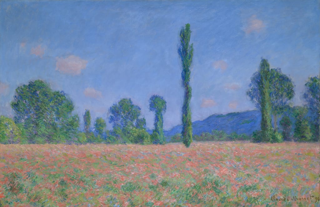Poppy Field (Giverny) by Claude Monet, 1890–91 — fine art print