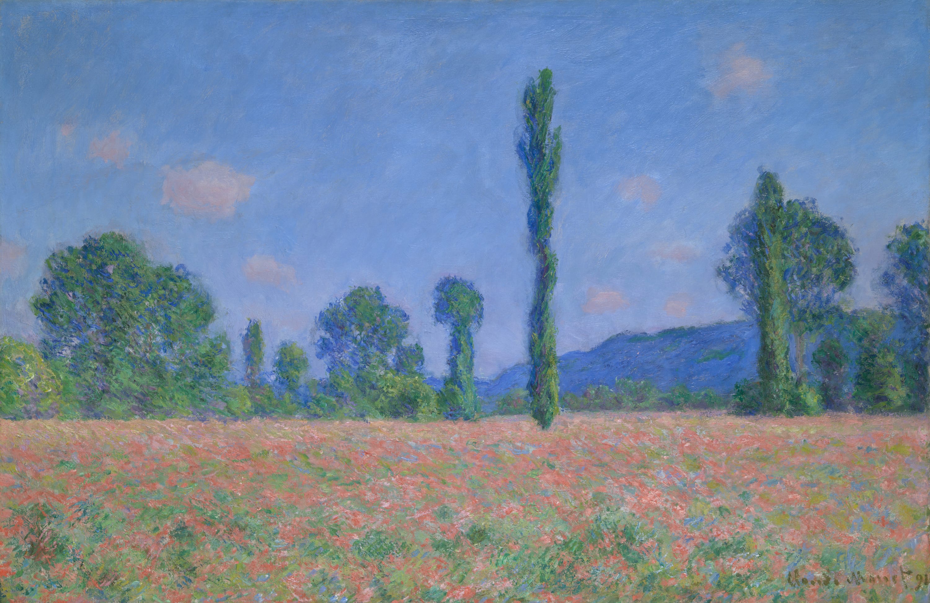 Poppy Field (Giverny) by Claude Monet, 1890–91 — fine art print