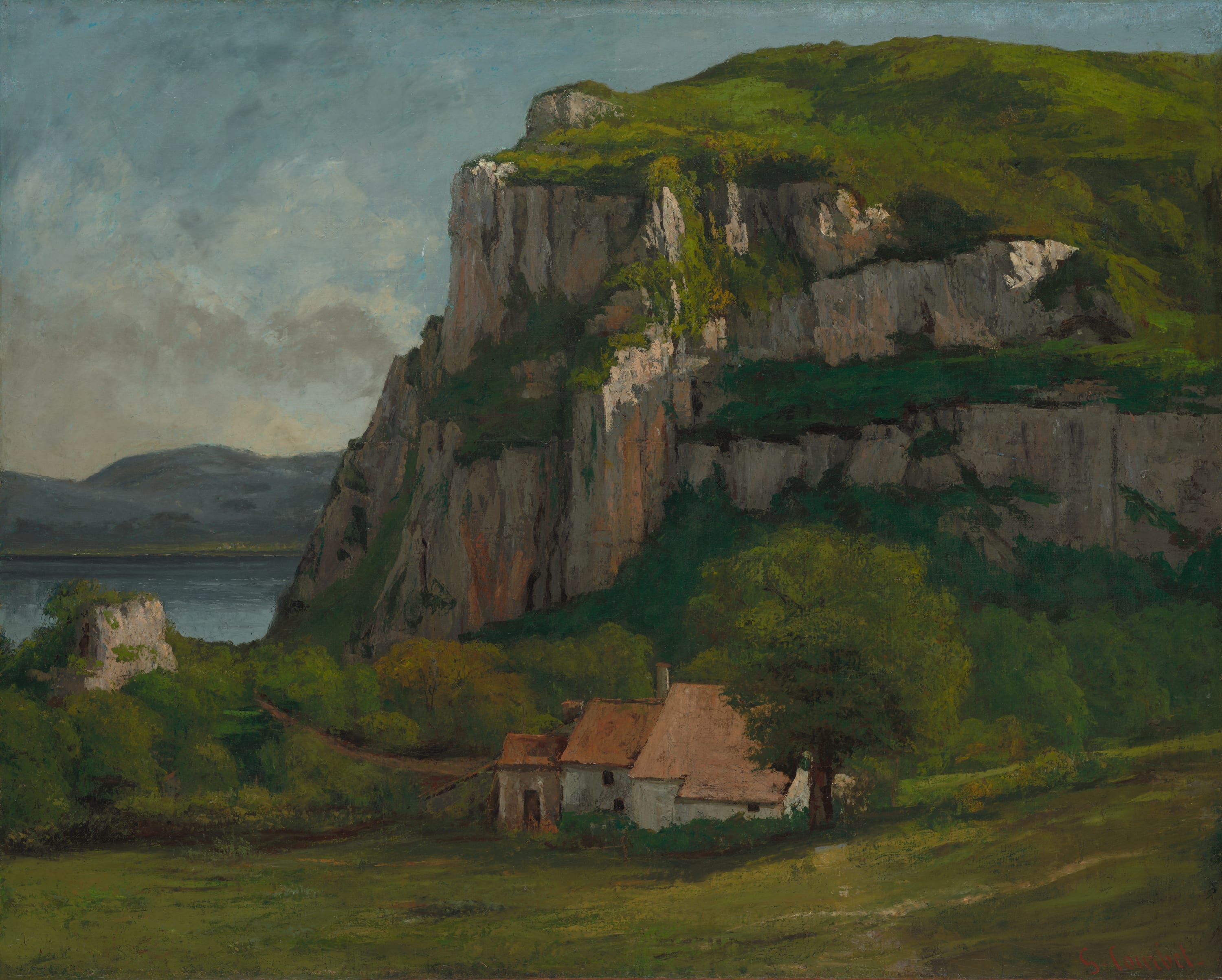 The Rock of Hautepierre by Gustave Courbet, c. 1869 — fine art print