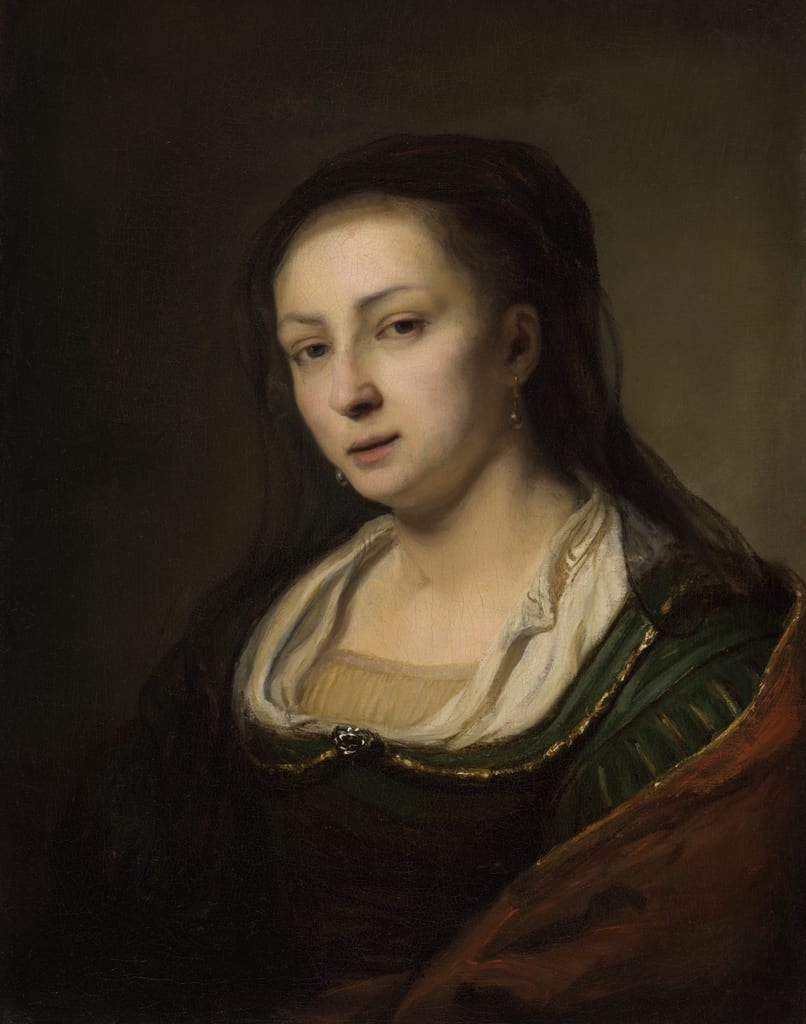 Portrait of a woman by Ferdinand Bol, c. 1655 — fine art print