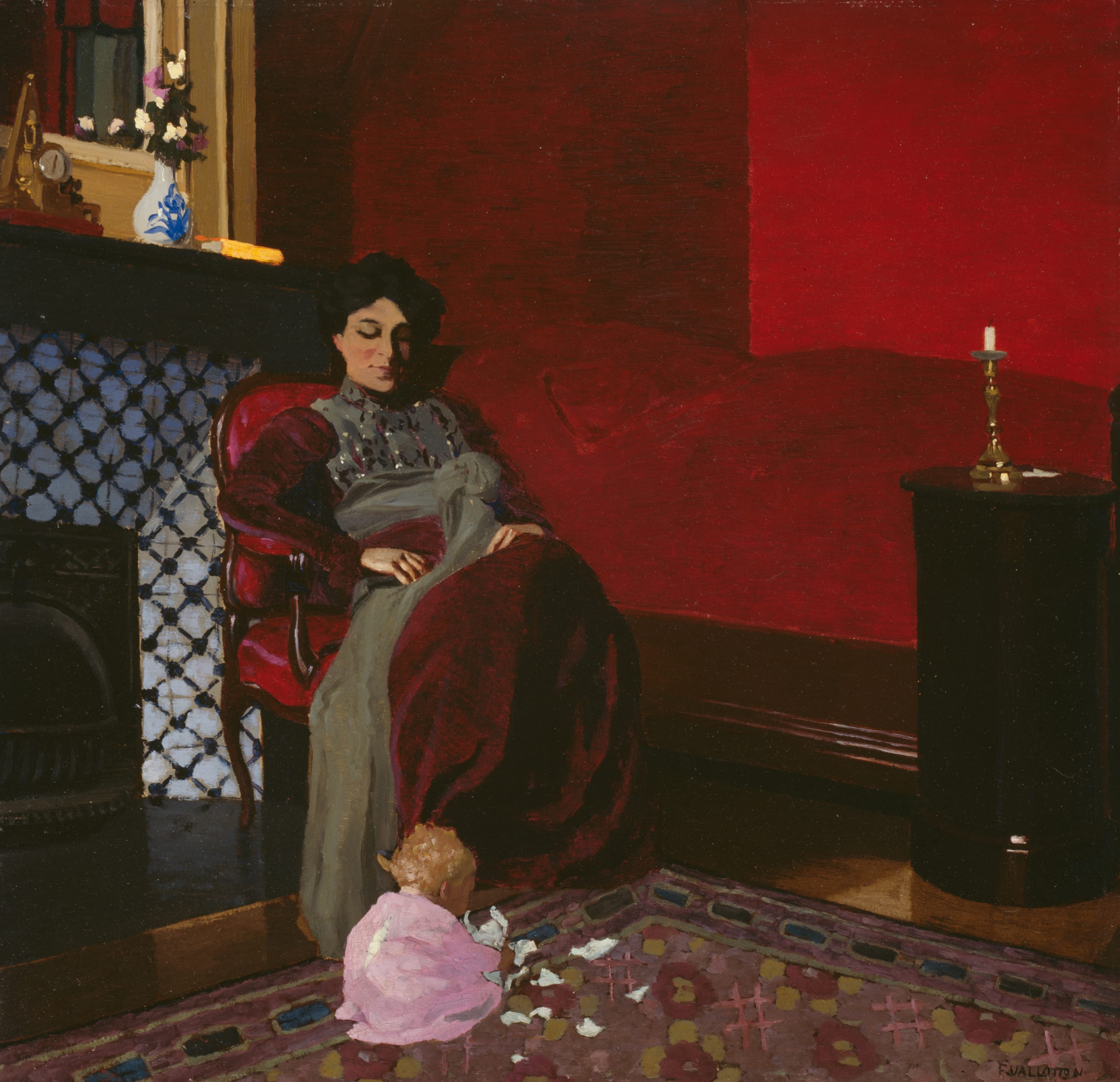 The Red Room, Etretat by Félix Edouard Vallotton, 1899 — fine art print