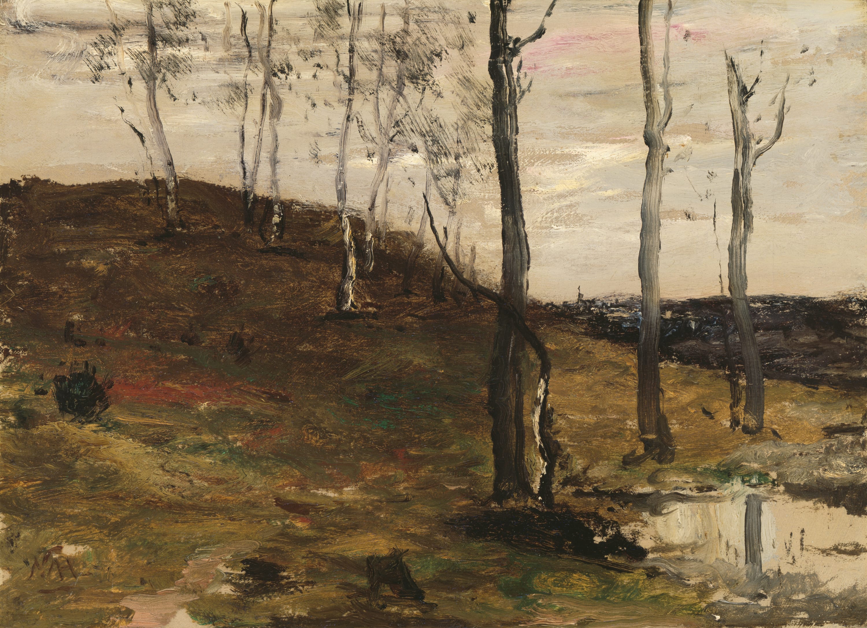 Hillside with Trees by William Morris Hunt, 1872–78 — fine art print