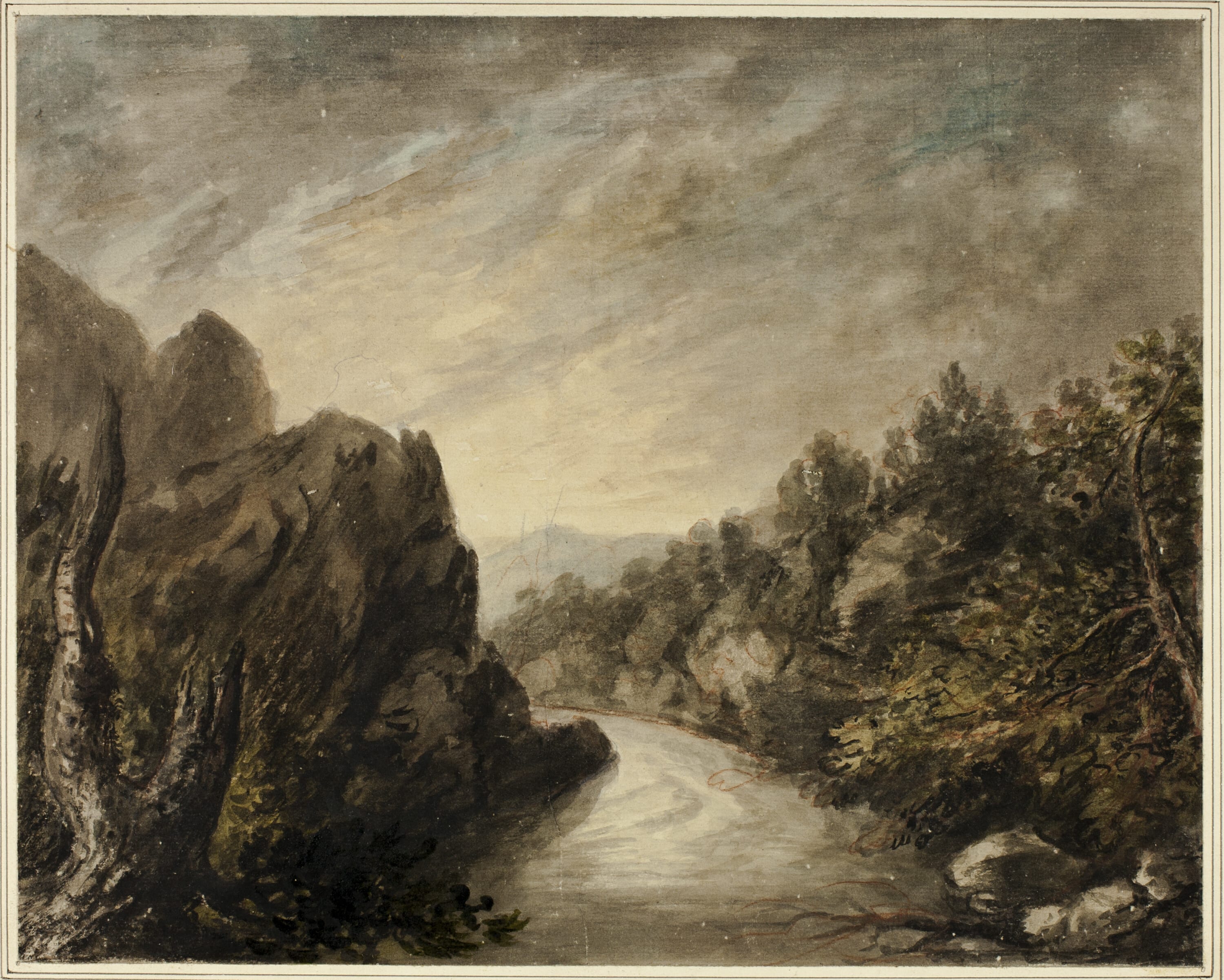 River in Rocky Valley by Unknown artist, 1800-1899 — fine art print