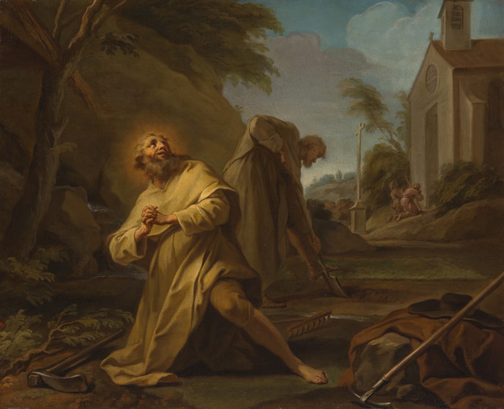 Saint Hymer in Solitude by After Jean Restout, c. 1735 — fine art print
