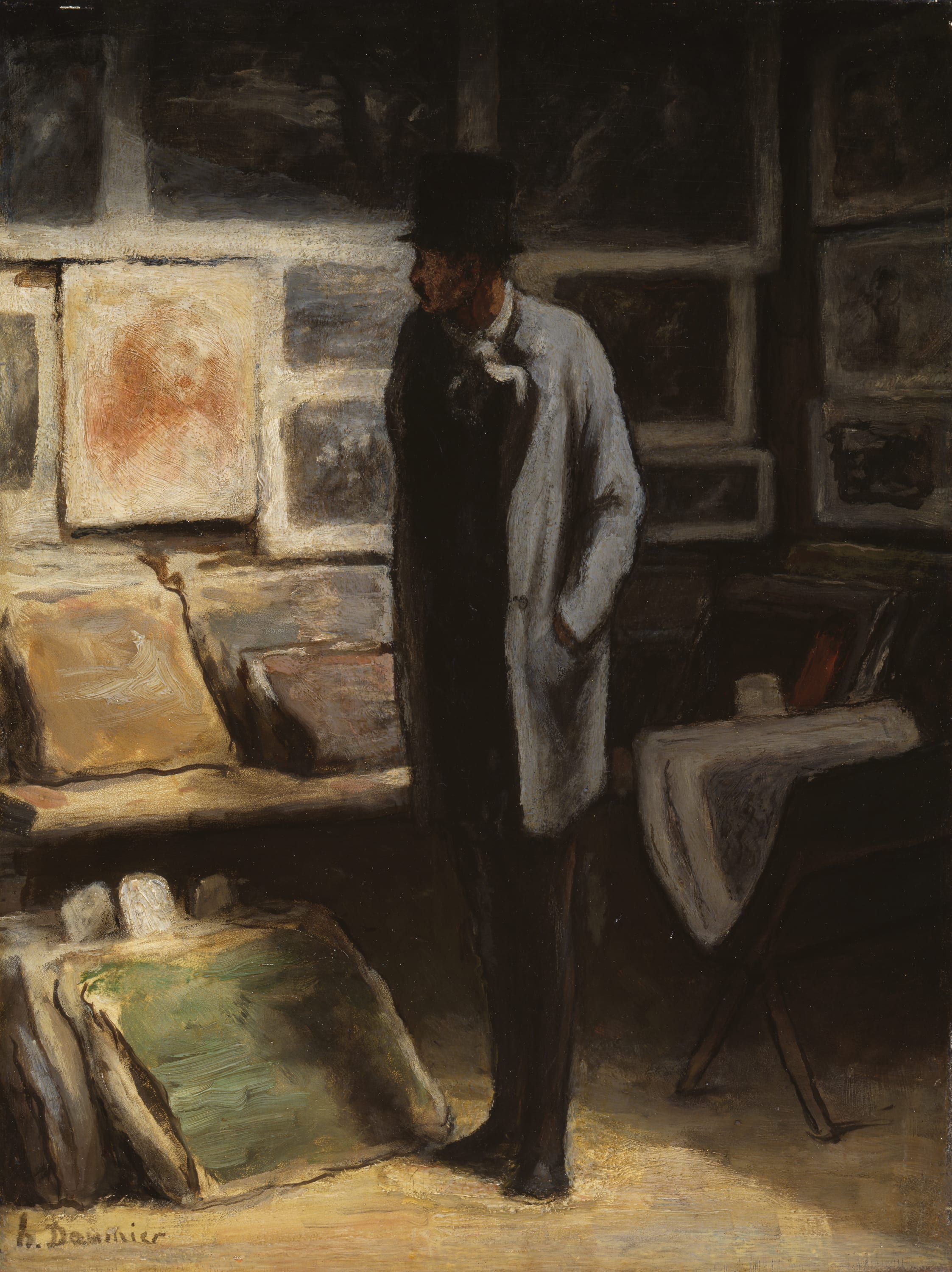 The Print Collector by Honoré-Victorin Daumier, c. 1860 — fine art print