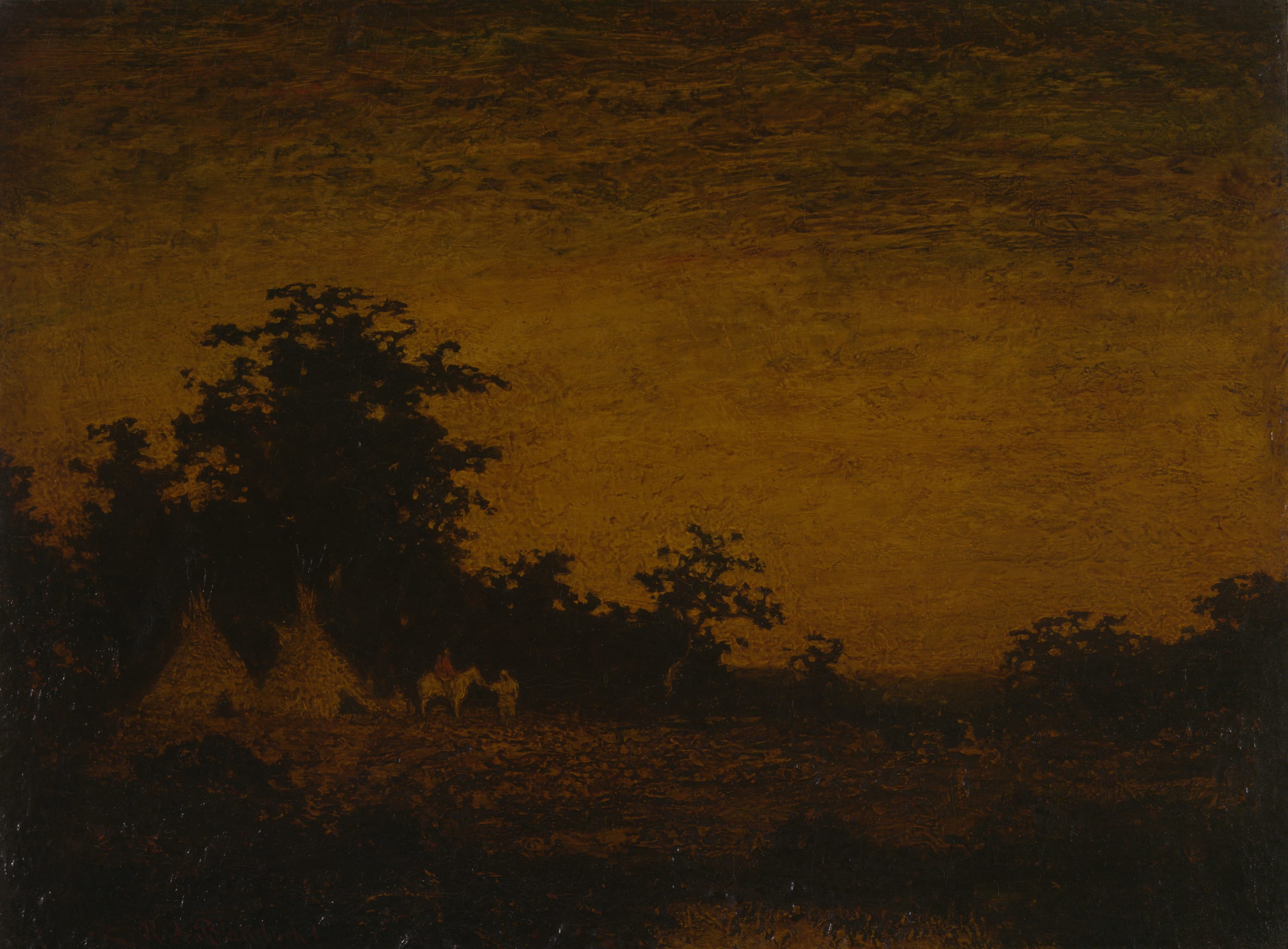 Indian Encampment by Ralph Albert Blakelock, c. 1877–85 — fine art print