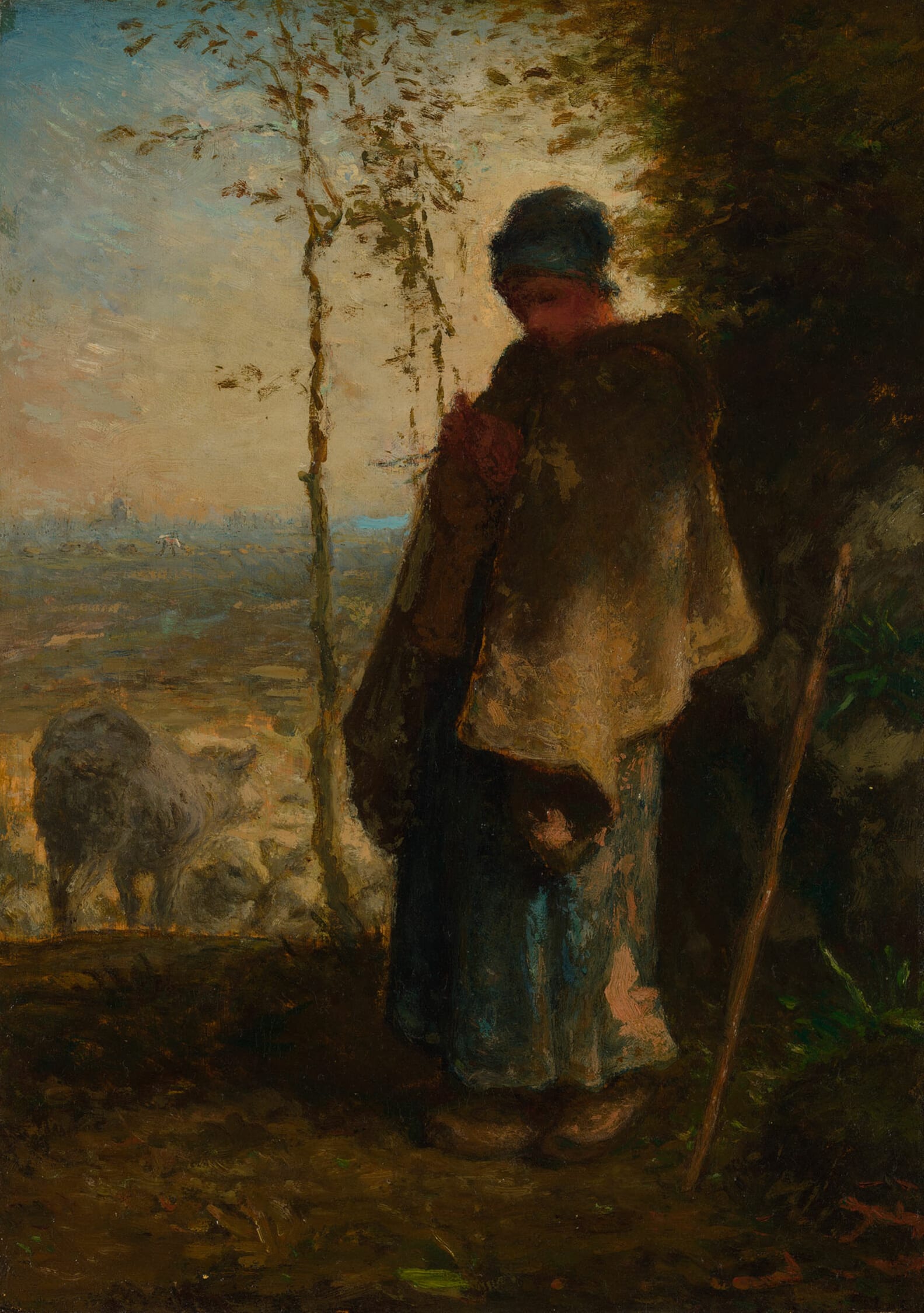 The Little Shepherdess by Jean François Millet, 1868–72 — fine art print