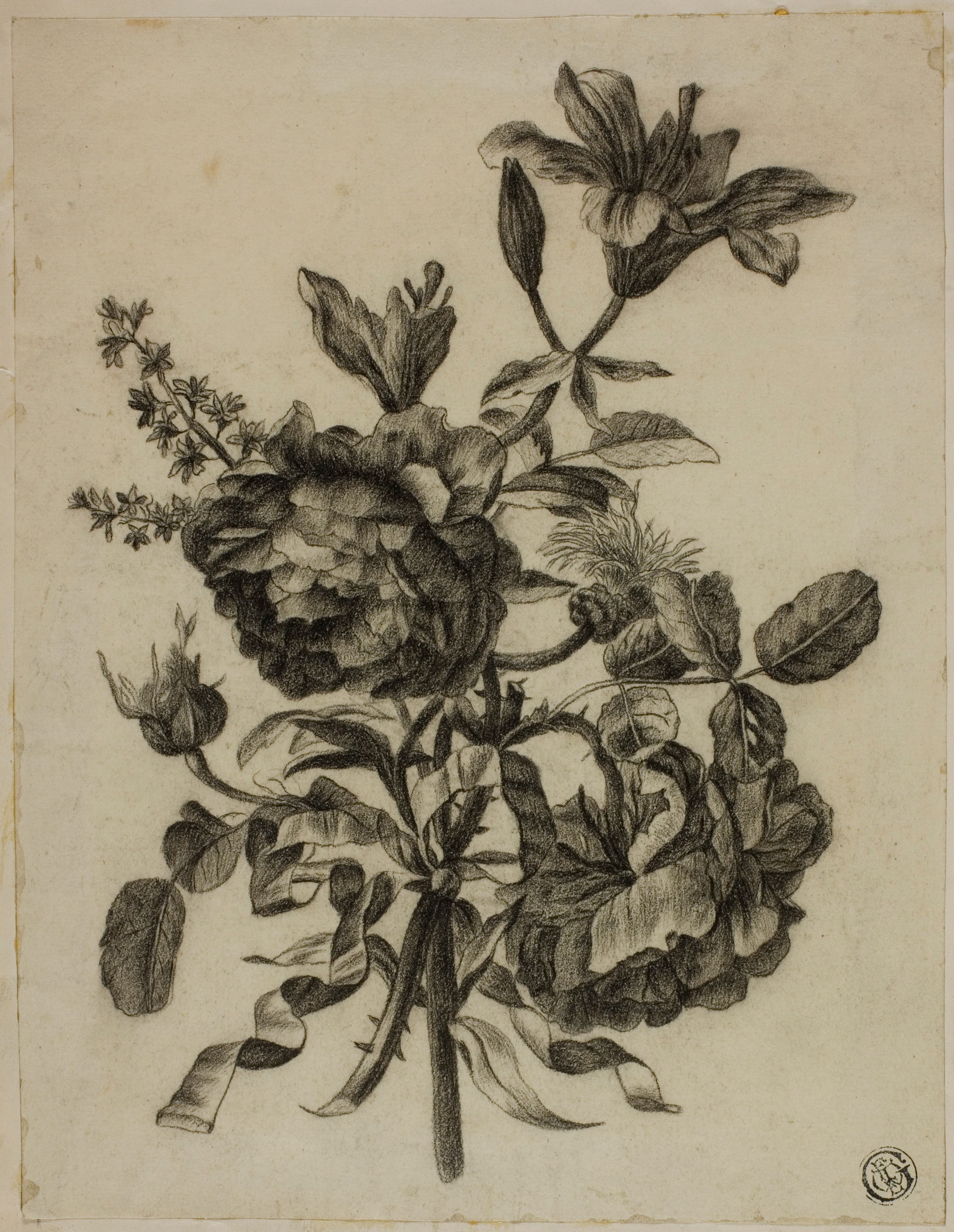 Bouquet of Roses and Lilies by Unknown artist, n.d. — fine art print