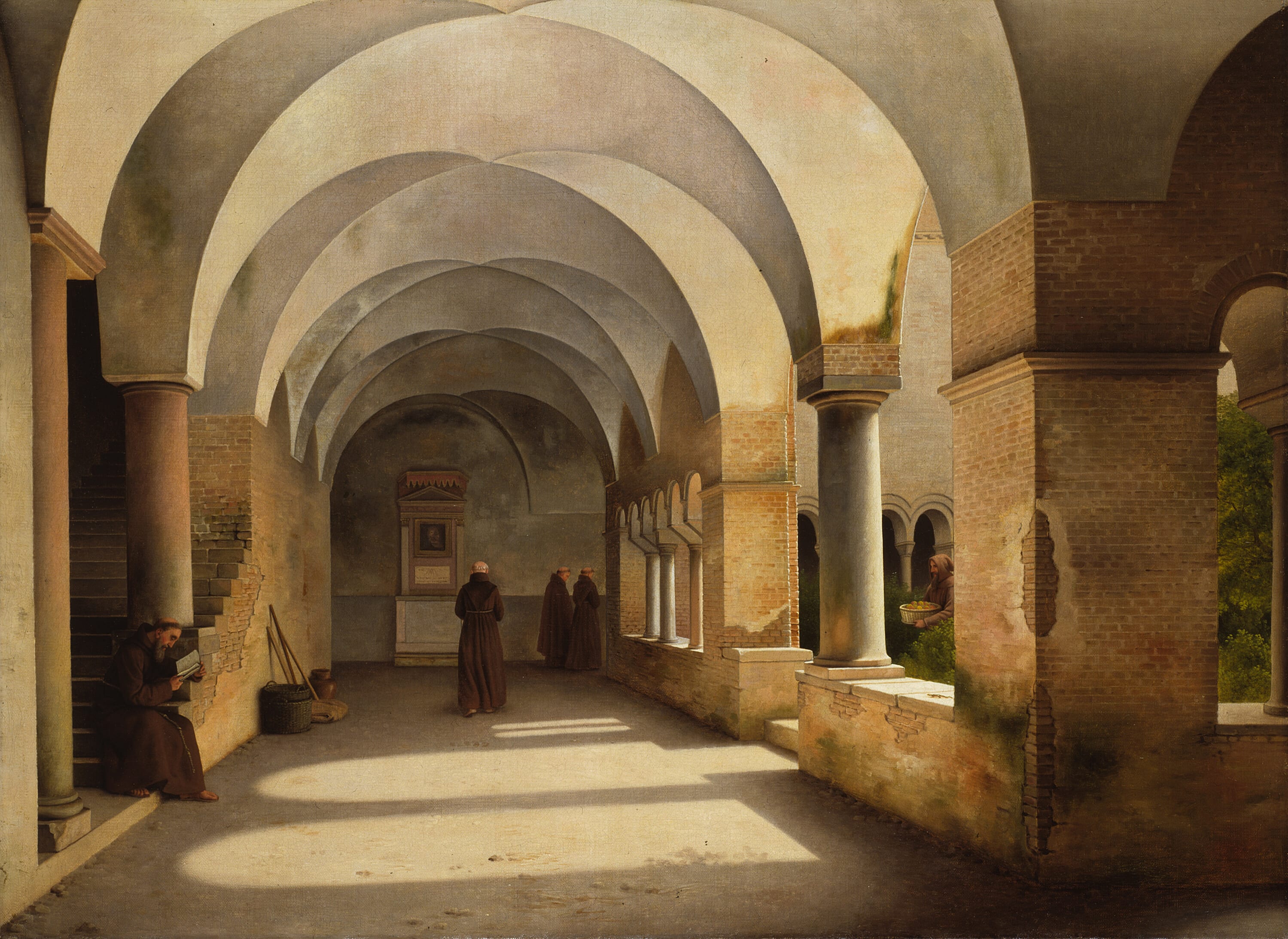 The Cloisters, San Lorenzo fuori le mura by Christoffer Wilhelm Eckersberg, 1824 — fine art print