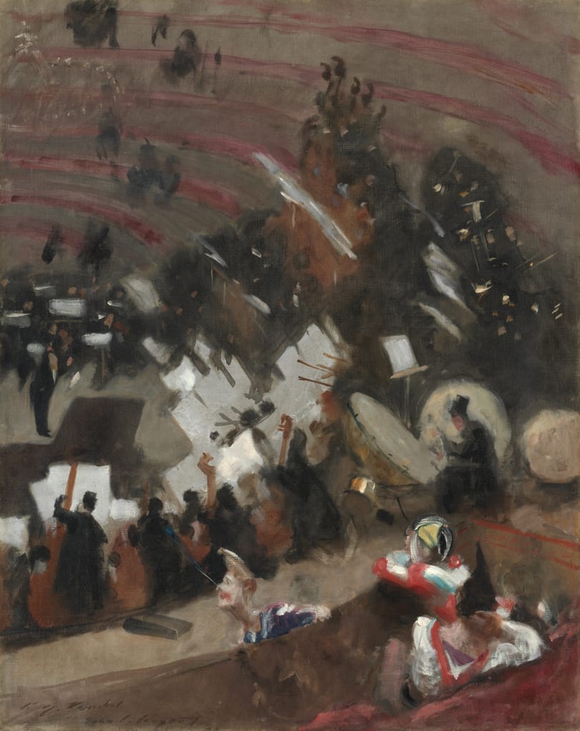 Rehearsal of the Pasdeloup Orchestra at the Cirque d'Hiver by John Singer Sargent, c. 1879 — fine art print