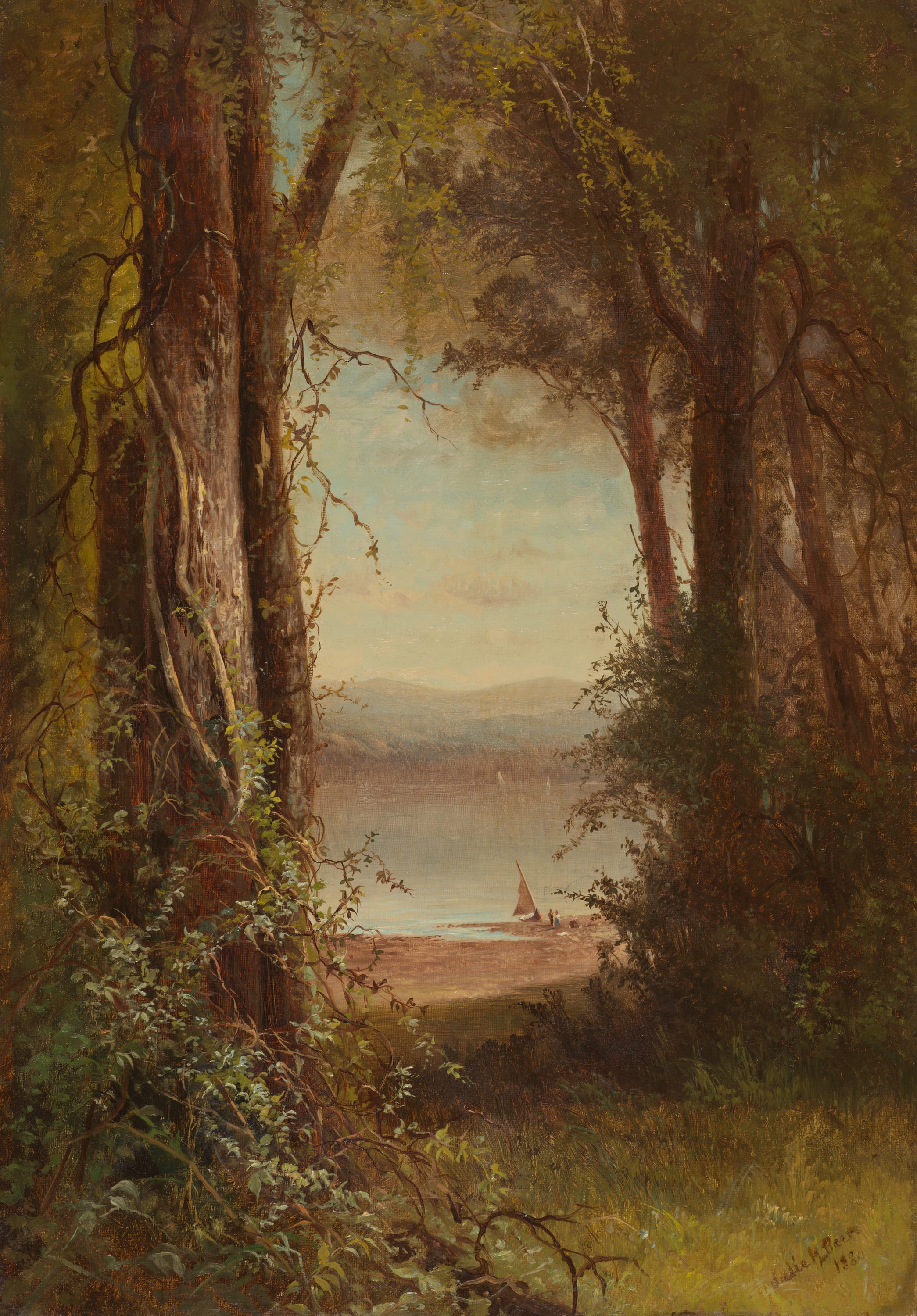 Looking upon the River by Julie Hart Beers, 1880 — fine art print
