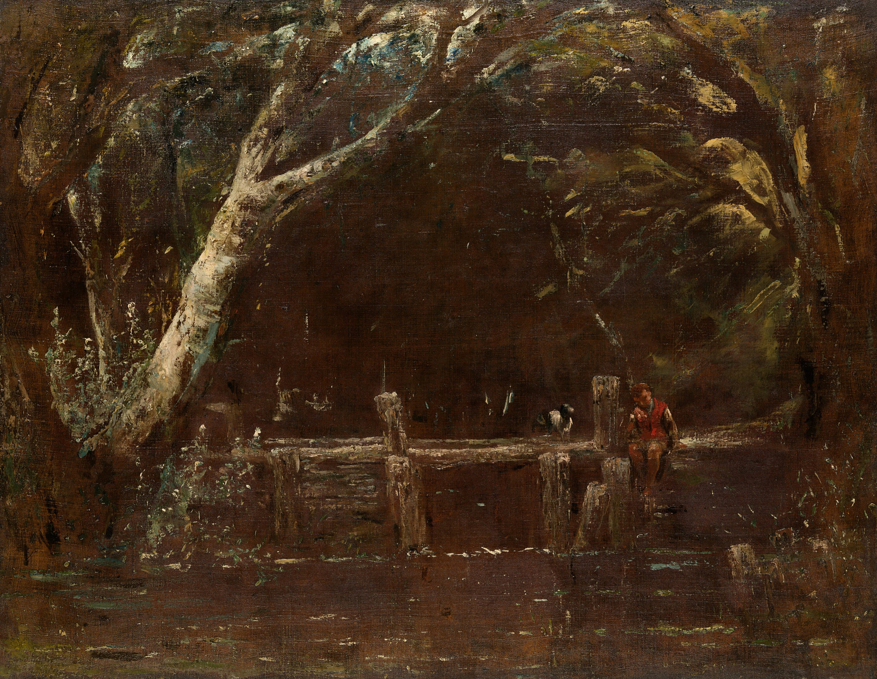Landscape (The Lock) by John Constable, c. 1820–25 — fine art print